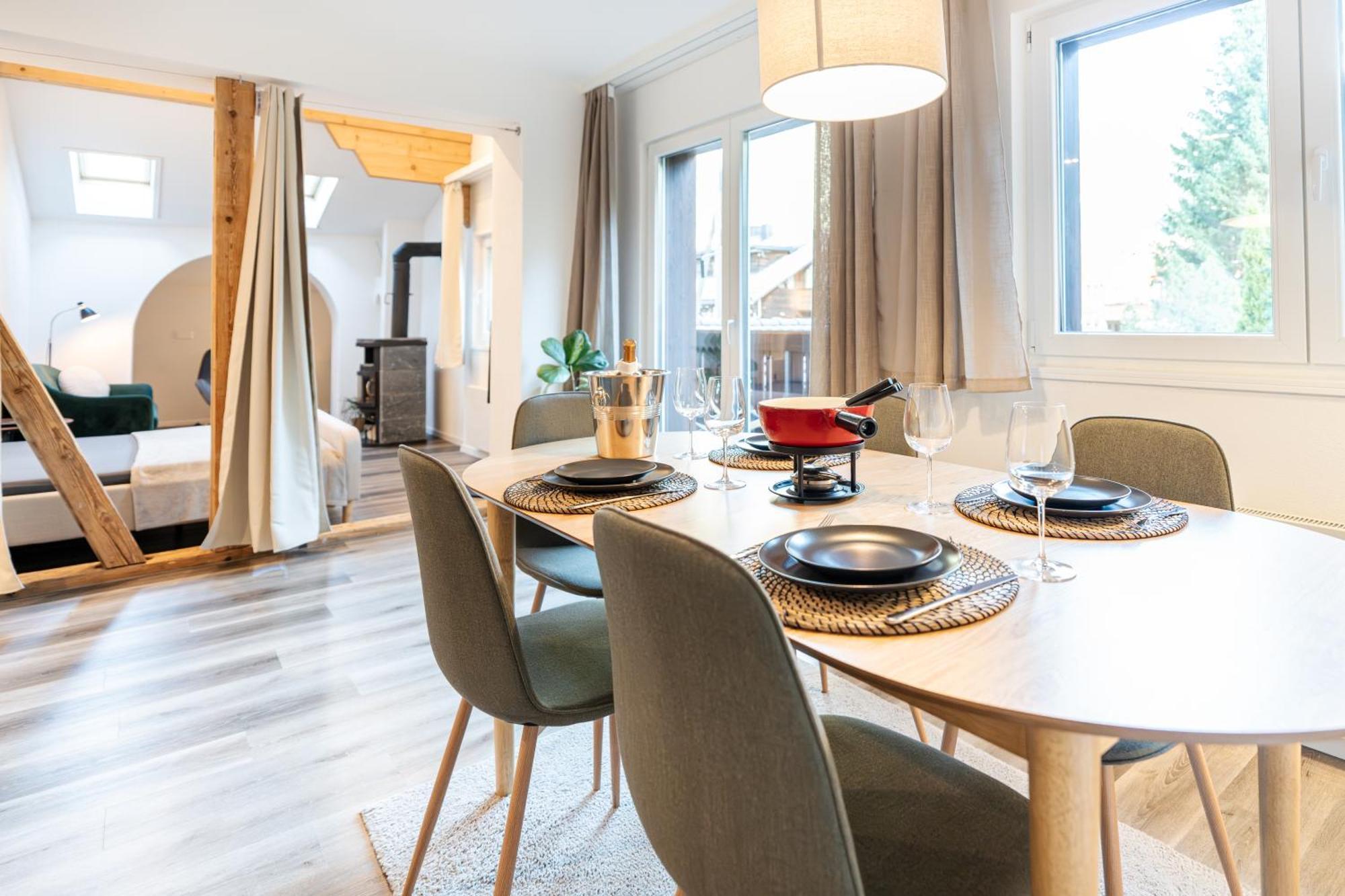 Bellevue & Classy Mountain View Apartment Kandersteg Luaran gambar