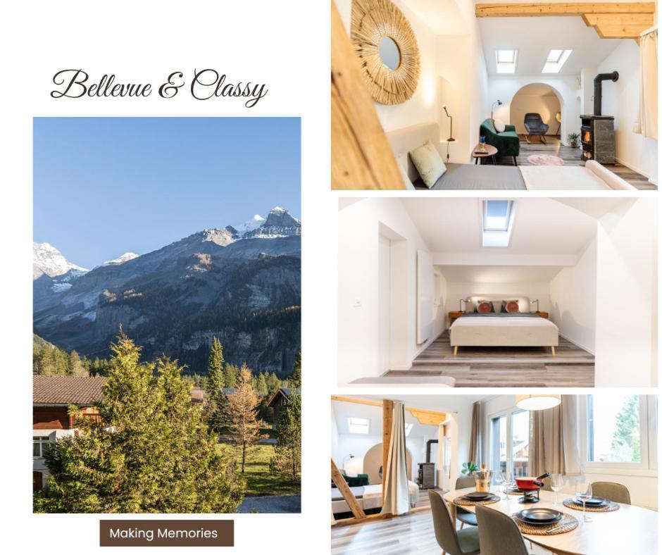 Bellevue & Classy Mountain View Apartment Kandersteg Luaran gambar
